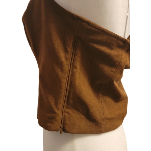 Abercrombie & Fitch Suede Crop Top - Picture 3 of 5